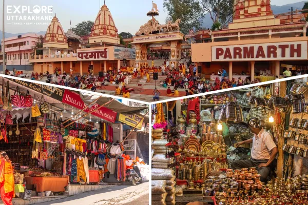 Local handicraft and prayer bead markets in Rishikesh