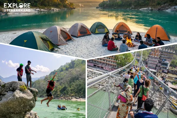 Riverside Beach Camping in Rishikesh